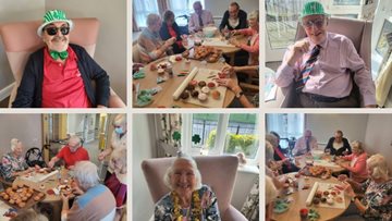 Redcar care home Residents celebrate Red Nose Day and St Patricks Day